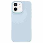 For iPhone 11 Dopamine Simple Imitation Liquid Silicone Phone Case(Cream Blue) - 1