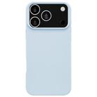 For iPhone 17 Pro Max Dopamine Simple Imitation Liquid Silicone Phone Case(Cream Blue) - 1