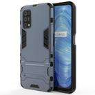 For OPPO Realme V5 5G PC + TPU Shockproof Protective Case with Invisible Holder(Navy Blue) - 2