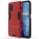 For OPPO Realme V5 5G PC + TPU Shockproof Protective Case with Invisible Holder(Red) - 2