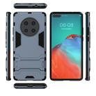 For Huawei Mate 40 Pro PC + TPU Shockproof Protective Case with Invisible Holder(Navy Blue) - 1