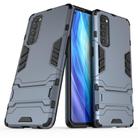 For OPPO Reno4 Pro PC + TPU Shockproof Protective Case with Invisible Holder(Navy Blue) - 1