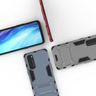 For OPPO Reno4 Pro PC + TPU Shockproof Protective Case with Invisible Holder(Navy Blue) - 3