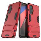 For Vivo iQOO 5 Pro 5G PC + TPU Shockproof Protective Case with Invisible Holder(Red) - 1