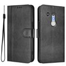 For Fujitsu Arrows Be3 F-02L Line Splicing Buckle Retro Leather Phone Case(Black) - 2