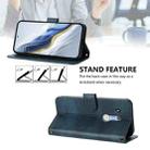 For Fujitsu Arrows Be3 F-02L Line Splicing Buckle Retro Leather Phone Case(Dark Blue) - 3