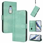 For Fujitsu Arrows Be4 F-41A Line Splicing Buckle Retro Leather Phone Case(Mint) - 1