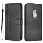 For Fujitsu Arrows Be4 F-41A Line Splicing Buckle Retro Leather Phone Case(Black) - 2