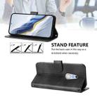 For Fujitsu Arrows Be4 F-41A Line Splicing Buckle Retro Leather Phone Case(Black) - 3