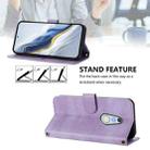 For Fujitsu Arrows Be4 F-41A Line Splicing Buckle Retro Leather Phone Case(Purple) - 3