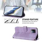 For Sharp Aquos Air / Aquos Zero6 Line Splicing Buckle Retro Leather Phone Case(Purple) - 3