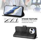 For Sharp Aquos Sense9 Plus Line Splicing Buckle Retro Leather Phone Case(Black) - 3