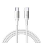 JOYROOM S-A28 Flash Series 60W 480Mbps Fast Charging Data Cable, Type-C to Type-C Cable, Length: 1m(White) - 1