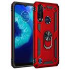 For Motorola Moto G8 Power Lite Shockproof TPU + PC Protective Case with 360 Degree Rotating Holder(Red) - 1