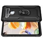 For LG Q61 Shockproof TPU + PC Protective Case with 360 Degree Rotating Holder(Black) - 1