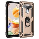 For LG K61 Shockproof TPU + PC Protective Case with 360 Degree Rotating Holder(Gold) - 1