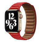 For Apple Watch Ultra 49mm&Watch Ultra 2 49mm / Series 9&8&7 45mm / SE 3&SE 2&6&SE&5&4 44mm / 3&2&1 42mm Leather Watch Band (Red) - 1