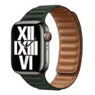 For Apple Watch Series 9&8&7 41mm / SE 3&SE 2&6&SE&5&4 40mm / 3&2&1 38mm Leather Watch Band (Cedar Green) - 1