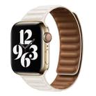 For Apple Watch Series 9&8&7 41mm / SE 3&SE 2&6&SE&5&4 40mm / 3&2&1 38mm Leather Watch Band (Pink White) - 1