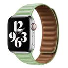 For Apple Watch Series 9&8&7 41mm / SE 3&SE 2&6&SE&5&4 40mm / 3&2&1 38mm Leather Watch Band (Green) - 1