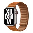 For Apple Watch Series 9&8&7 41mm / SE 3&SE 2&6&SE&5&4 40mm / 3&2&1 38mm Leather Watch Band (Golden Brown) - 1