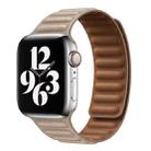 For Apple Watch Series 9&8&7 41mm / SE 3&SE 2&6&SE&5&4 40mm / 3&2&1 38mm Leather Watch Band (Khaki) - 1
