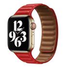 For Apple Watch Series 9&8&7 41mm / SE 3&SE 2&6&SE&5&4 40mm / 3&2&1 38mm Leather Watch Band (Red) - 1