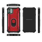 For iPhone 12 / 12 Pro Shockproof Metal + TPU + PC Combination Case with Ring Holder(Red) - 3