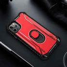 For iPhone 12 / 12 Pro Shockproof Metal + TPU + PC Combination Case with Ring Holder(Red) - 6