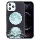 For iPhone 12 / 12 Pro Painted Pattern Soft TPU Case(Moon) - 1