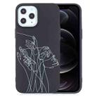 For iPhone 12 / 12 Pro Painted Pattern Soft TPU Case(Five Hands) - 1