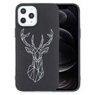 For iPhone 12 / 12 Pro Painted Pattern Soft TPU Case(Elk) - 1