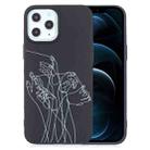 For iPhone 12 Pro Max Painted Pattern Soft TPU Case(Five Hands) - 1