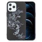 For iPhone 12 Pro Max Painted Pattern Soft TPU Case(Lotus Pond) - 1