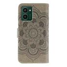 For HMD Pulse Pro Sun Mandala Embossing Pattern Phone Leather Case(Grey) - 3