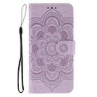 For HMD Pulse Pro Sun Mandala Embossing Pattern Phone Leather Case(Purple) - 2