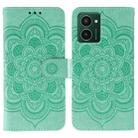 For HMD Pulse Pro Sun Mandala Embossing Pattern Phone Leather Case(Green) - 1