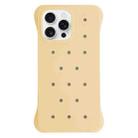For iPhone 16 Pro Max Solid Color Holes Heat Dissipation PC Shockproof Phone Case(Yellow) - 1