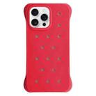 For iPhone 16 Pro Max Solid Color Holes Heat Dissipation PC Shockproof Phone Case(Red) - 1
