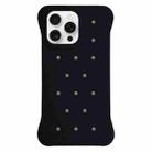 For iPhone 16 Pro Max Solid Color Holes Heat Dissipation PC Shockproof Phone Case(Black) - 1
