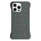 For iPhone 16 Pro Solid Color Holes Heat Dissipation PC Shockproof Phone Case(Grey) - 1