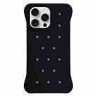 For iPhone 15 Pro Max Solid Color Holes Heat Dissipation PC Shockproof Phone Case(Black) - 1