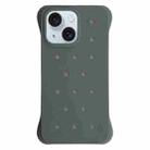 For iPhone 15 Solid Color Holes Heat Dissipation PC Shockproof Phone Case(Grey) - 1