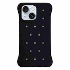 For iPhone 15 Solid Color Holes Heat Dissipation PC Shockproof Phone Case(Black) - 1