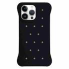 For iPhone 14 Pro Solid Color Holes Heat Dissipation PC Shockproof Phone Case(Black) - 1