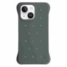 For iPhone 14 Plus Solid Color Holes Heat Dissipation PC Shockproof Phone Case(Grey) - 1