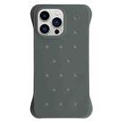 For iPhone 13 Pro Max Solid Color Holes Heat Dissipation PC Shockproof Phone Case(Grey) - 1