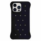 For iPhone 13 Pro Max Solid Color Holes Heat Dissipation PC Shockproof Phone Case(Black) - 1