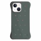 For iPhone 13 Solid Color Holes Heat Dissipation PC Shockproof Phone Case(Grey) - 1