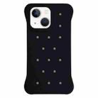 For iPhone 13 Solid Color Holes Heat Dissipation PC Shockproof Phone Case(Black) - 1
